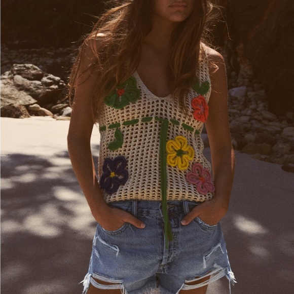 Zara floral crochet top - Picture 6 of 6